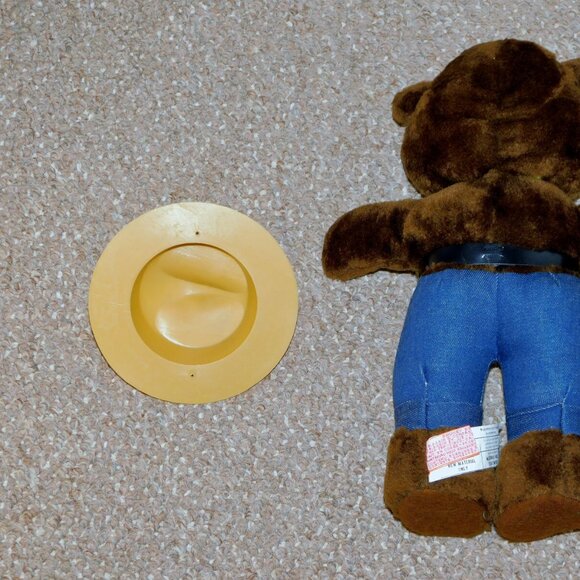 Vintage 1980 Dakin 13" Smokey Bear Plush Doll with Hat & Belt Buckle - Picture 4 of 12